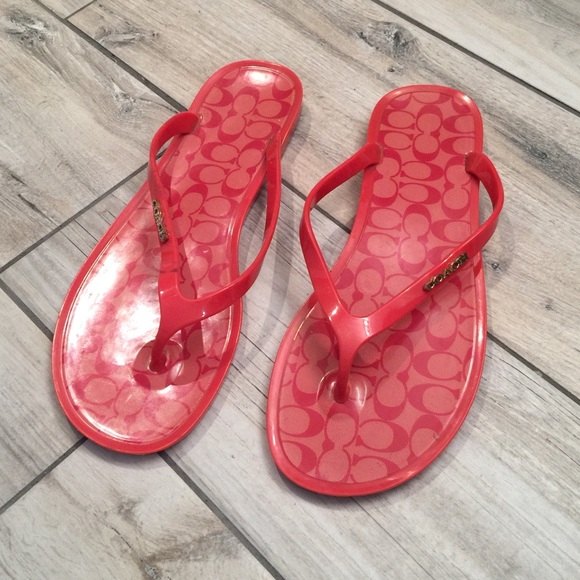 Coach Shoes - Coach Red Lyra Sandal Flip Flops, 8